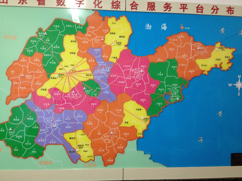 全国各省壁挂地图模型（山东）